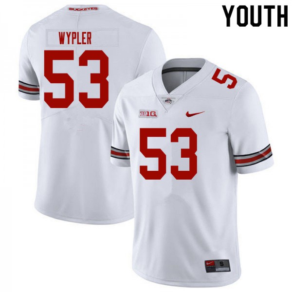 Ohio State Buckeyes #53 Luke Wypler Youth Player Jersey White OSU21616